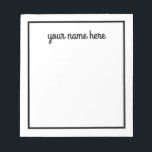 Personalisiert Stationery Notepad für Männer Notizblock<br><div class="desc">Personalisiert Stationery Notepad für Männer</div>