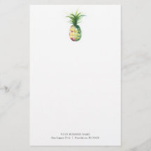 Personalisiert Stationery Wasserfarben Ananas