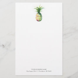 Personalisiert Stationery Wasserfarben Ananas Briefpapier
