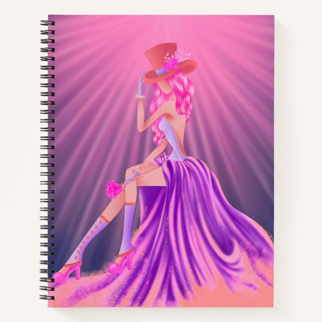 Personalisiert Steampunk Prom Queen Notizbuch (Vorderseite)