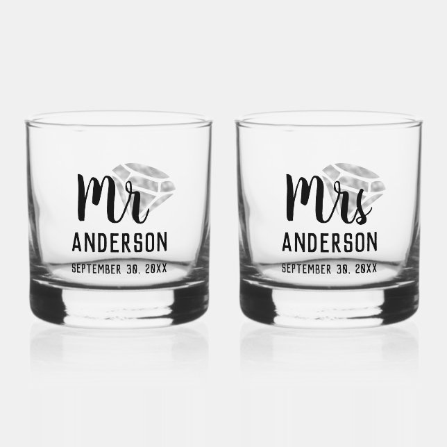 Personalisiert Stemless Whisky Glass Set Whiskyglas (Vorderseite)