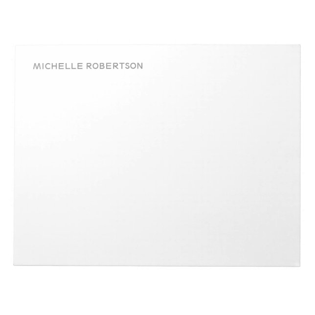 Personalisiert Stilvoll und modern Beruflich Notizblock (Vorderseite)