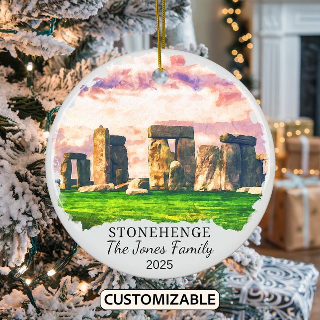 Personalisiert Stonehenge Ornament, England-Gesche Keramik Ornament (Von Creator hochgeladen)