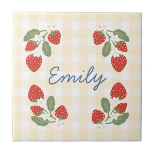Personalisiert Strawberry Berry Sweet Party Picnic Fliese