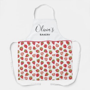 Personalisiert Strawberry Pattern Küche Bäckerei A Schürze