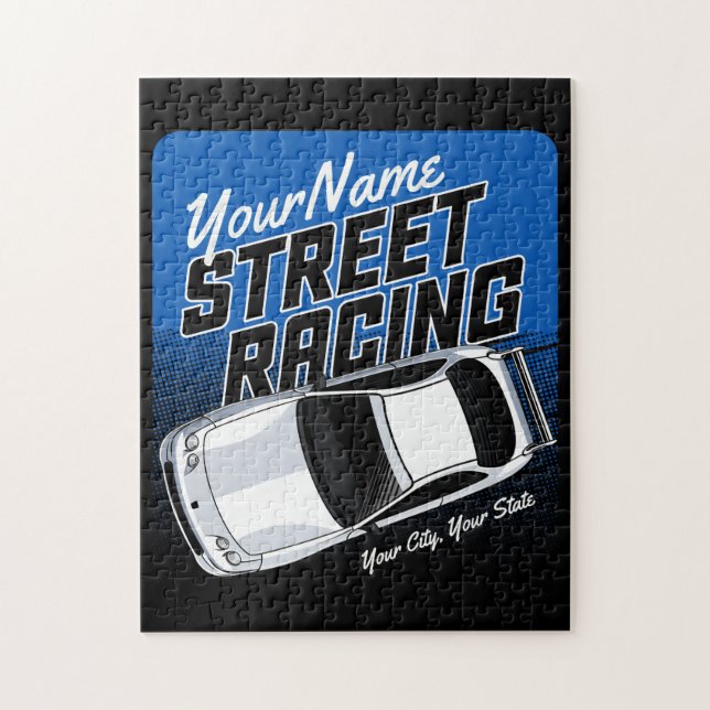 Personalisiert Street Racing Race Auto Motorsport Puzzle (Vertikal)