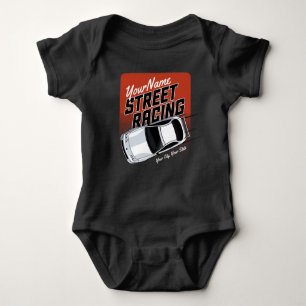 Personalisiert Street Racing Race Car Motorsport  Baby Strampler