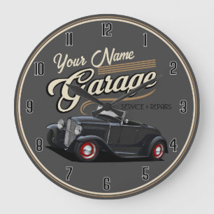 Personalisiert Street Rod Garage Große Uhr