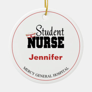 Personalisiert Student Krankenpflege Weihnachten Keramik Ornament