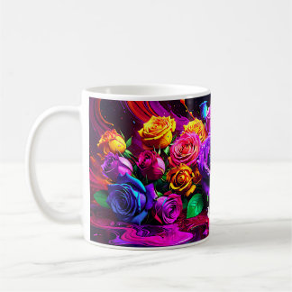 Personalisiert, styliert, sanft gestrichene Rose B Kaffeetasse