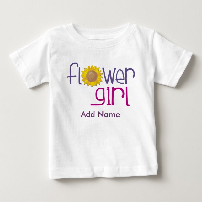 Personalisiert Sun Blumenmädchen-T - Shirt (Vorderseite)