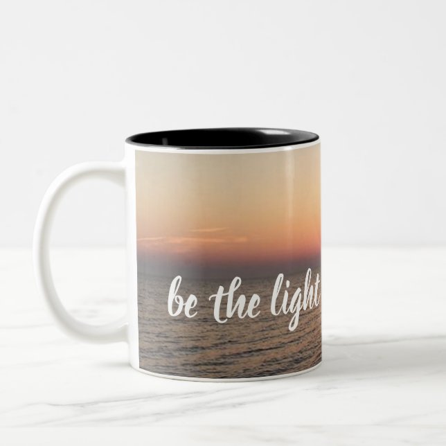 Personalisiert Sunrise Zweifarbige Tasse (Links)