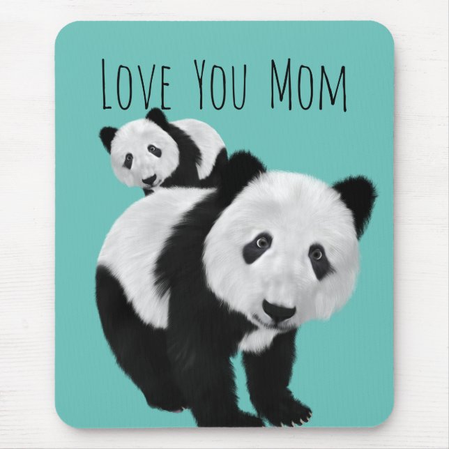 Personalisiert Super Niedlich Pandas - veränderbar Mousepad (Vorne)