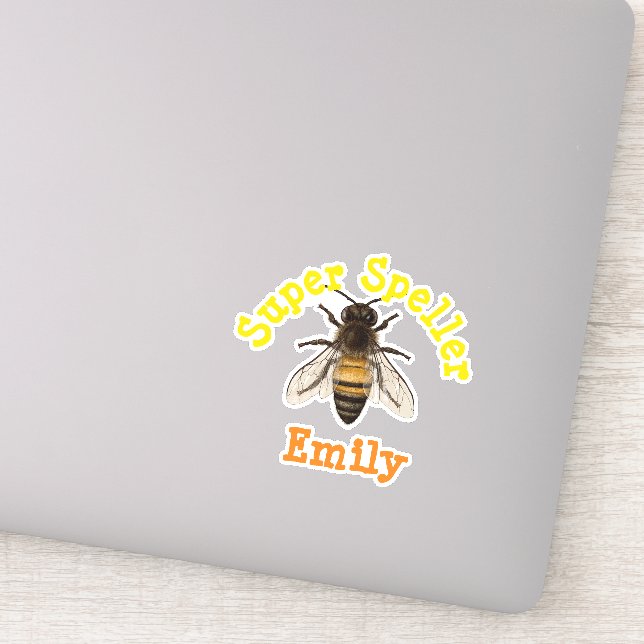 Personalisiert Super Speller Aufkleber (Detail)