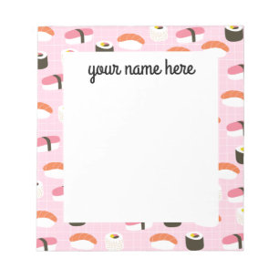 Personalisiert Sushi Notepad Notizblock