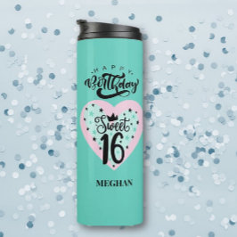 Personalisiert Sweet 16 Geburtstag Thermosbecher