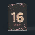 Personalisiert Sweet 16 Happy 16. Geburtstag Glitz Karte<br><div class="desc">Personalisiert Sweet 16 Happy 16. Geburtstag Glitzer</div>