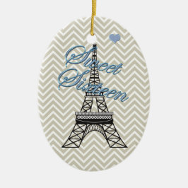 Personalisiert Sweet 16 Paris Eiffelturm Keramik Ornament
