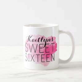 Personalisiert Sweet 16 Tasse mit Aquarell