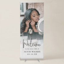 Personalisiert Sweet 16 Welcome Sign Foto Banner