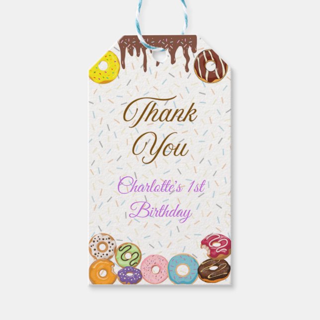 Personalisiert Sweet One Birthday Favor Tag Geschenkanhänger (Vorderseite)