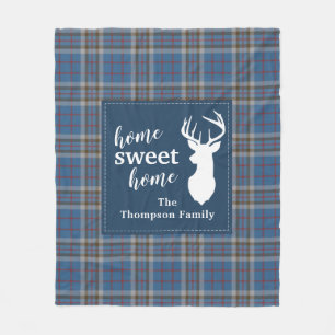 Personalisiert Sweet Zuhause Tartan Clan Thompson  Fleecedecke