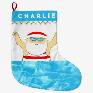 Personalisiert Swimmingpool Grosser Strumpf Großer Weihnachtsstrumpf
