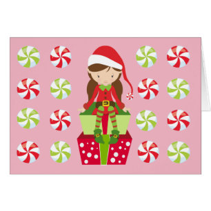 Personalisiert Swirl Candy Christmas Elf