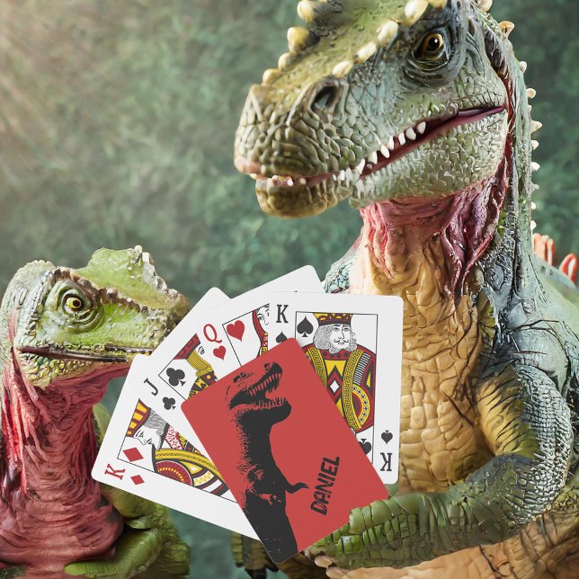 Personalisiert T Rex Spielkarten (Von Creator hochgeladen)