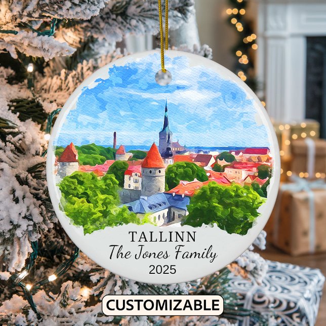 Personalisiert Tallinn Ornament, Estland Keramik Ornament (Von Creator hochgeladen)