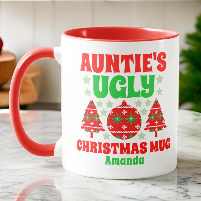 Personalisiert Tantas Ugly Weihnachtssüßer Tasse (Von Creator hochgeladen)