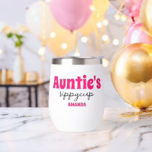 Personalisiert Tantchen-Sippy-Cup Wine Tumbler