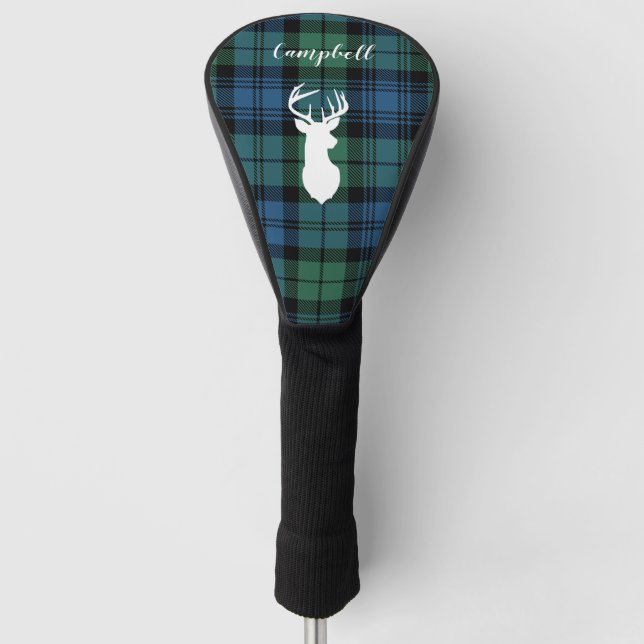 Personalisiert Tartan Christmas Clan Campbell Kari Golf Headcover (Vorderseite)