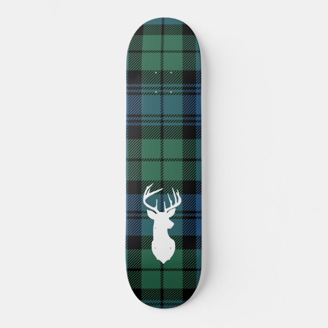 Personalisiert Tartan Christmas Clan Campbell Kari Skateboard (Vorderseite)