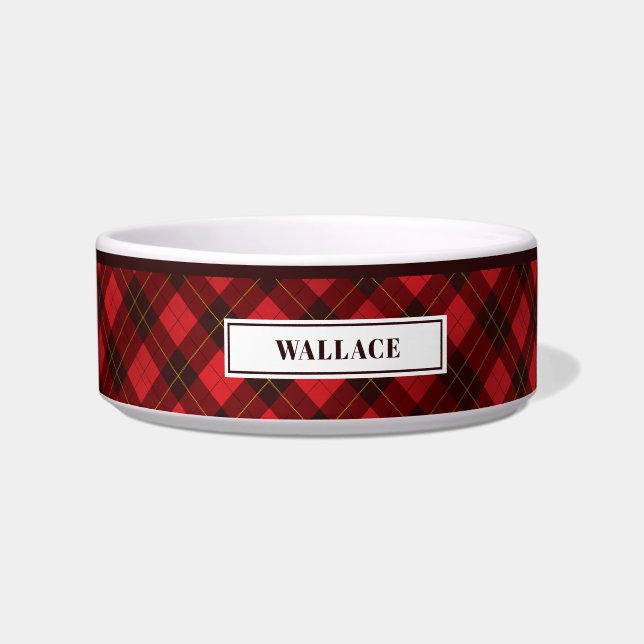 Personalisiert Tartan Clan Wallace Kariertes Muste Napf (Vorderseite)