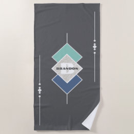 Personalisiert Taupe Elegantes Badetuch
