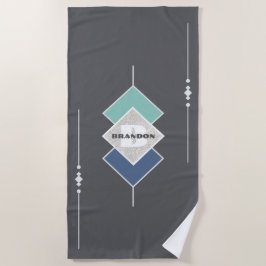 Personalisiert Taupe Elegantes Badetuch
