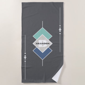 Personalisiert Taupe Elegantes Badetuch