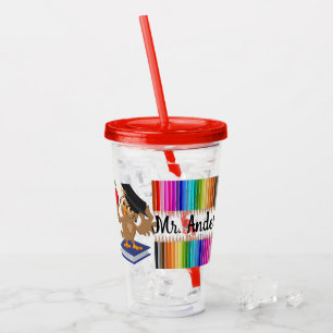 Personalisiert Teacher Acrylic Tumbler Acryltrinkbecher