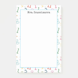 Personalisiert Teacher Alphabet Editor Post-it Klebezettel