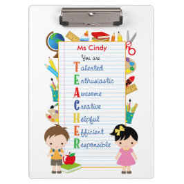 Personalisiert Teacher Clipboards (Stationeries) Klemmbrett