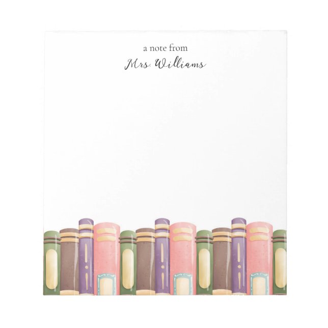 Personalisiert Teacher Editor Notizblock (Vorderseite)