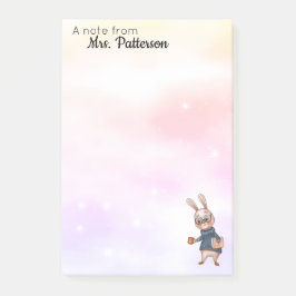 Personalisiert Teacher Gift Post It Notes Rabbit Post-it Klebezettel