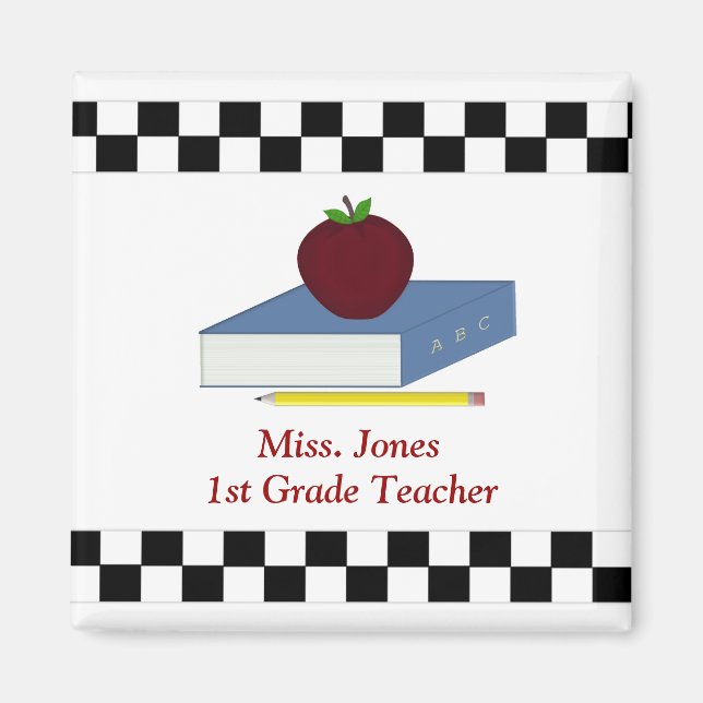 Personalisiert Teacher Magnet (Vorne)