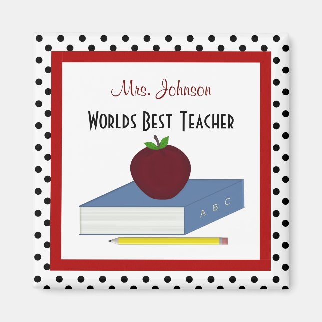 Personalisiert Teacher Magnet (Vorne)