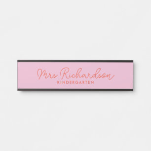 Personalisiert Teacher Name Grade Simple Modern Türschild
