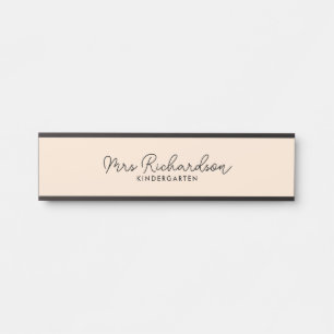 Personalisiert Teacher Name Grade Simple Modern Türschild