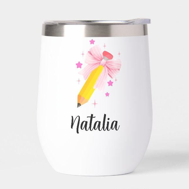 Personalisiert Teacher Tumbler mit Namen - Benutze (Links)
