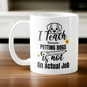 Personalisiert Teacher und Hund Lover I lehren Kaffeetasse