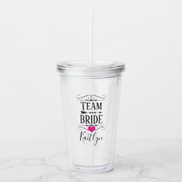 PERSONALISIERT TEAM BRIDE BRAUTPARTY TUMBLER ACRYLTRINKBECHER